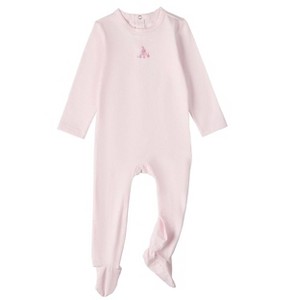 MiniMoi Baby and Toddler Girls "Girl And Her Waddling Ducks" Cotton Rich Footie - 1 of 4