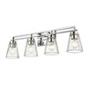 Lyna 4-Light Vanity Light - Elegant Steel Fixture for Contemporary & Transitional Bathrooms - 3 of 4