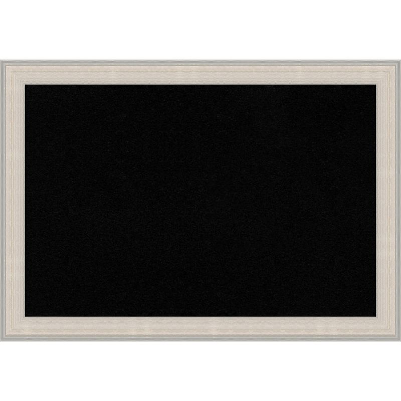 40&#34;x28&#34; Cottage Wood Frame Black Cork Board White/Silver - Amanti Art, 1 of 12