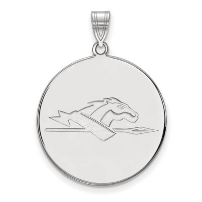 Black Bow Jewelry 10k White Gold Longwood Lancers NCAA Extra Large Pendant