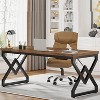 Tribesigns 62.99 Inch Executive Desk, Large Office Computer Desk with Extra Thick Wooden Tabletop and Metal Frame - 2 of 4