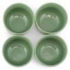 Elanze Designs Bistro Glossy Ceramic 4 inch Dessert Bowls Set of 4, Sage Green - 3 of 4