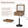 ELECWISH Vanity Tables, Rotating 3 in 1 Flip Top Adjustable Small Makeup Vanity Desk with Mirror and Lights for Bedroom - 3 of 4
