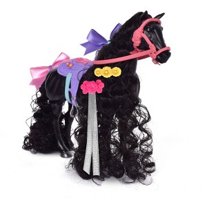 Glam-R-Ranch Raven Dream - Horse Toy with Hair Accessories - 1 of 4