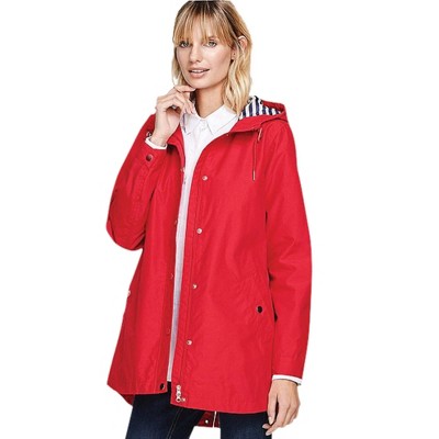 Ellos Women's Plus Size Snap-front Hooded Raincoat : Target