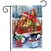 Briarwood Lane Christmas Wagon Garden Flag Holiday Gifts Teddy Be - 2 of 4