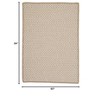 Colonial Mills Outdoor Houndstooth Tweed Braided Rug, Cuban Sand 5'x7', Rectangle Shape - 2 of 3