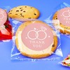 Big Dot of Happiness Pink Wedding Thank You Stickers and Clear Cookie Bags, Cellophane Treat Bags 4.25x7 IN for Candy or Baked Goods - 25 Count - 2 of 4