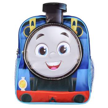Thomas The Train and Friends 14" Kids School Backpack For Toys w/ 3D Character Blue