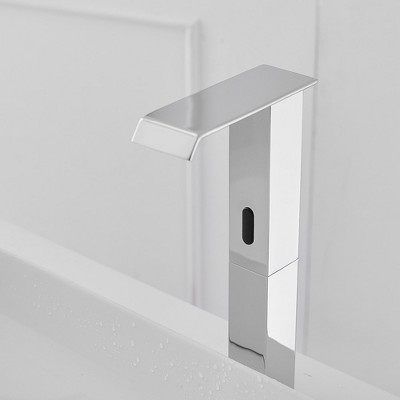 Polished Chrome Touchless Vessel Sink Faucet with Pop Up Drain