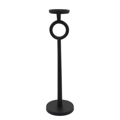 Metal Candle Holder - Contemporary Black Aluminum Narrow Candle Holder for Home, Office, Event Decor - Centerpiece Candle Decor Accent