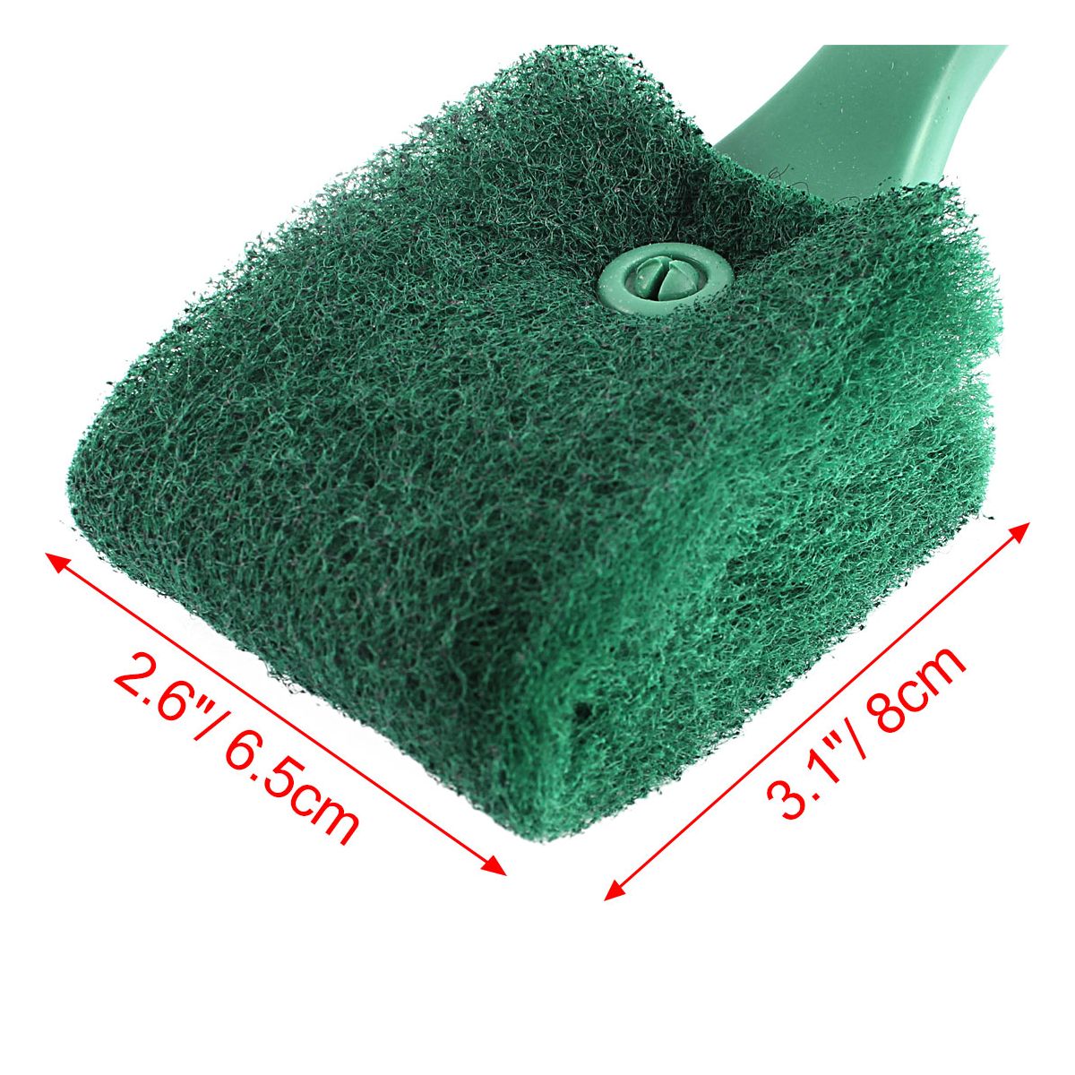 Unique Bargains Plastic Handle Aquarium  Glass Sponge Clean Brush Scrubber Cleaner Green - thumbnail 3