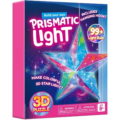 Joyfy Prismatic 3D Light Art, DIY 3D Star with 99+ LED Lights, Hanging Hook & USB Power Cable (Set of 3 Star Panels), Arts & Craft for Kids Age 8+