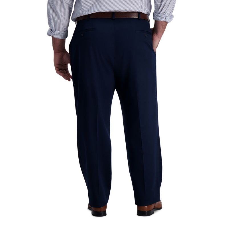 Haggar Men's Big & Tall Iron Free Premium Khaki Classic Fit Flat Front Pant, 3 of 5