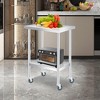 Stainless Steel Storage Table with Gloves, Cloth, Full Stainless Steel Work Table, Heavy Duty Durable Metal Storage, Food Prep Table - 2 of 4