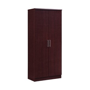 Vtec Trading Mahogany Adjustable Shelves Wardrobe - 1 of 3