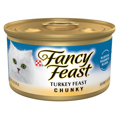 Purina Fancy Feast Chunky Gourmet Wet Cat Food Turkey Feast 3oz