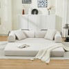 VASIP Folding Convertible Sofa Bed ,78" Sofa Bed Foam Spring Mattress with 2 Pillows,for Apartment, Living Room,Office,Black - 2 of 4
