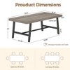 71″ Modern Farmhouse Rectangular Dining Table for 6–10, 1.2″ Thick MDF with Reinforced Edges & Adjustable Metal Feet - 2 of 4