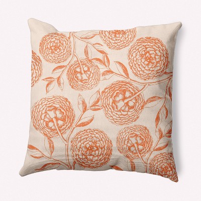 16"x16" Antique Flowers Square Throw Pillow - e by design