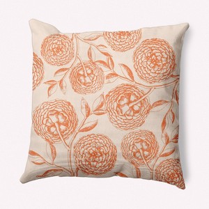 16"x16" Antique Flowers Square Throw Pillow - e by design - 1 of 4