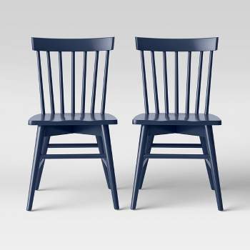 Set of 2 Windsor Dining Chair Dark Blue - Threshold™