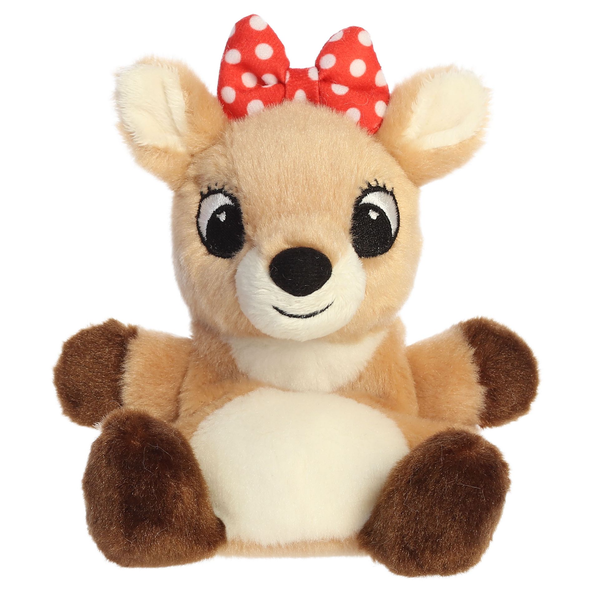 Aurora Mini Clarice Palm Pal Rudolph The Red-Nosed Reindeer Official Licensed Stuffed Animal Brown 5"