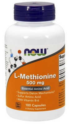L-Methionine 500mg by Now Foods  -  100 Capsule
