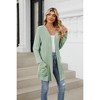 Women's Ribbed Knit Cardigan - Long Sleeve Open Front Pocket Sweater for Casual & Loungewear - 3 of 4