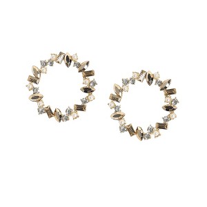SOHI Women's Crystal Hoop Earrings - 1 of 4