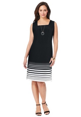 Jessica London Women's Plus Size Linen Fit & Flare Dress : Target