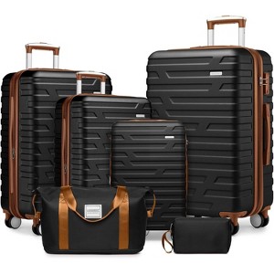 Kumasinova Hardshell ABS Luggage Sets,6 Pcs Spinner Suitcases with Duffel Bags,Expandable Luggage Set with TSA Lock,Scratch-Resistant - 1 of 4