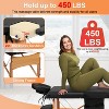 FDW Massage Table Massage Bed Heigh Adjustable 3 Fold 82" Massage Table W/Sheet Cradle Cover 2 Bolster Hanger Portable Facial Salon Tattoo Bed,Black - 4 of 4