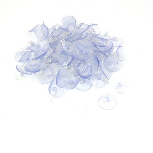 Unique Bargains Home Bathoom Clear Plastic 30mm Dia Suction Cup Hooks and Hangers Clear 100 Pcs - 1 of 4