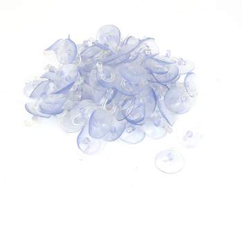 Unique Bargains Home Bathoom Clear Plastic 30mm Dia Suction Cup Hooks and Hangers Clear 100 Pcs