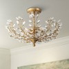 Vienna Full Spectrum Brielle Modern Ceiling Light Semi Flush Mount Fixture 18 1/2" Wide Brass Vine Leaf 4-Light Clear Crystal Glass for Bedroom House - 2 of 4