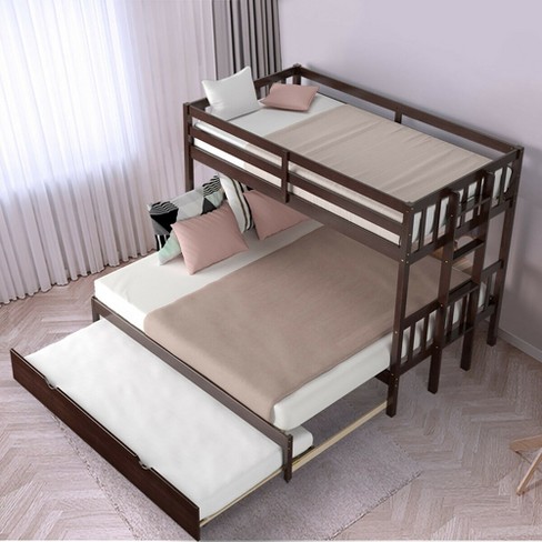 Costway Twin Over Pull Out Bunk, Pull Out Bunk Bed