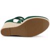 Allegra K Women's Closed Toe Espadrille Platform Wedges Heel Ankle Strap Sandal - 4 of 4