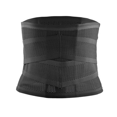 Unique Bargains Men's Abdominal Slim Belt Adjustable Waist Tummy Control  Belt Body Shaper Girdle Belly Waist Trainer M Size Black 1Pcs