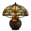 Cal Lighting 60W x 2 Tiffany table lamp with pull chain switch with metal lamp body - 2 of 4