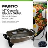 Presto Electric Skillet with Tempered Glass Lid, Nonstick Kitchen Appliance Multi-Cooker, Electric Pot for Cooking, 16 Inches, Gray - 2 of 4