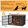 JOEJOY Large Decorative Pet Dog Crate Table Furniture,Multi-Size Dog Cage House,Three-Sided Access Doors,Thickened Wooden Dog Kennel - 2 of 4