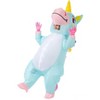 Joyfy Adult Halloween Inflatable Costume Unicorn Inflatable Blow Up Costume for Halloween Dress up Party-Bllue - 4 of 4