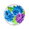 Evergreen 16" Glass Bird Bath w/Stand, Blooming Hydrangea - 2 of 3