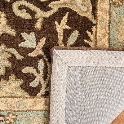 Antiquity Brown and Green Wool 2' x 3' Handmade Area Rug