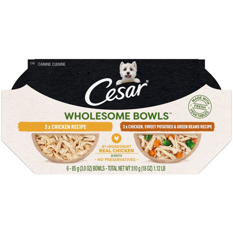 Cesar Wholesome Bowls Wet Dog Food - 3oz/6ct
, 1 of 12