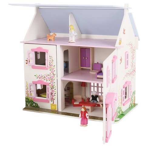Bigjigs Toys Rose Cottage Wooden Dollhouse Target
