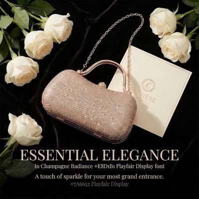 Сумки INSPIRE CHIC Rhinestone Clutch Purses for Women Sparkly Gemstone Handbag with Detachable Chain Pink 7.9*2.9*4.3 inches — фото 3