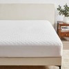 Isla Jade King Box-Stitched Quilted Mattress Pad White - 2 of 4