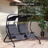 Outsunny Outdoor Porch Swing Cushions with Seat & Tufted Back, Backrest Ties, Set of 2 Replacement Cushions for Patio Furniture - 2 of 4